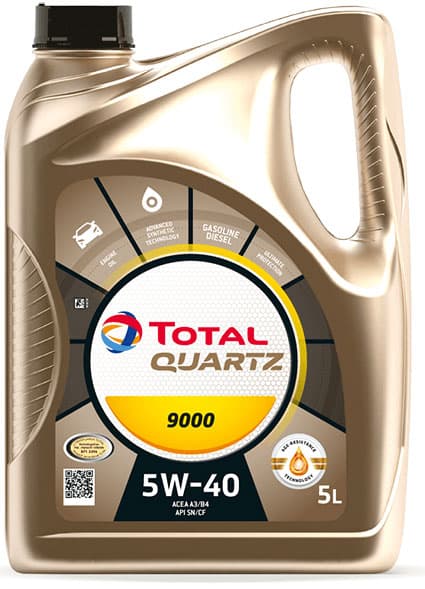 Олива моторна синтетична Total QUARTZ 9000 5W-40, 5л